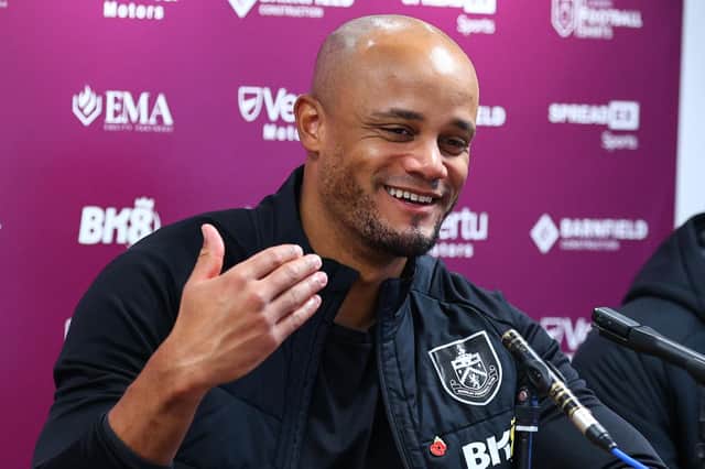 Burnley manager Vincent Kompany answers questions after the match

Photographer Alex Dodd/CameraSport

The EFL Sky Bet Championship - Burnley v Blackburn Rovers - Sunday 13th November 2022 - Turf Moor - Burnley

World Copyright © 2022 CameraSport. All rights reserved. 43 Linden Ave. Countesthorpe. Leicester. England. LE8 5PG - Tel: +44 (0) 116 277 4147 - admin@camerasport.com - www.camerasport.com