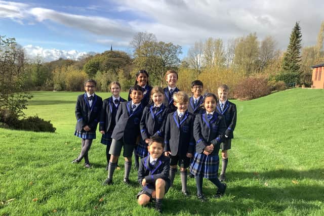 Pupils at St Joseph's Park Hill School in Burnley which has received a  glowing report from the Independent Schools Inspectorate, the government body to inspect independent schools in England.