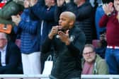 Burnley manager Vincent Kompany reacts after his side went 2-0 down. Photographer Alex Dodd/CameraSport.