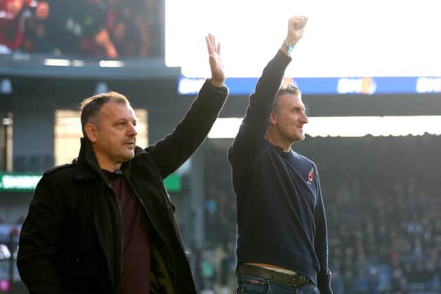 Little, right, doubts whether Burnley have the assets to sell big again this summer (Photo by Nathan Stirk/Getty Images)