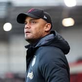 ROTHERHAM, ENGLAND - APRIL 18: Vincent Kompany, Manager of Burnley, looks on prior to the Sky Bet Championship match between Rotherham United and Burnley at AESSEAL New York Stadium on April 18, 2023 in Rotherham, England. (Photo by Matt McNulty/Getty Images)