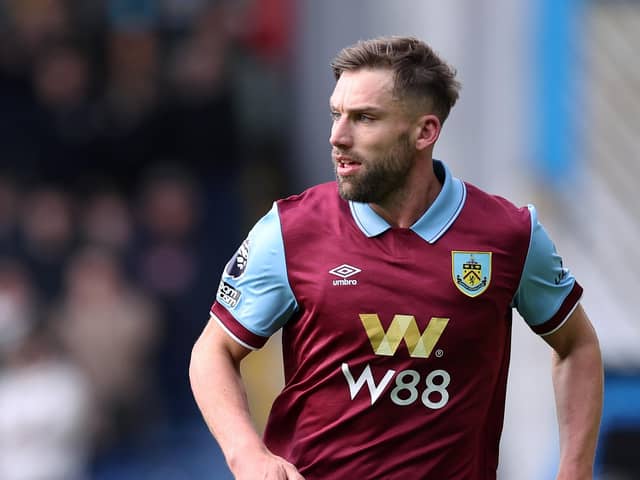 BURNLEY, ENGLAND - MARCH 03: Charlie Taylor of Burnley FC during the Premier League match between Burnley FC and AFC Bournemouth at Turf Moor on March 03, 2024 in Burnley, England. (Photo by Alex Livesey/Getty Images)