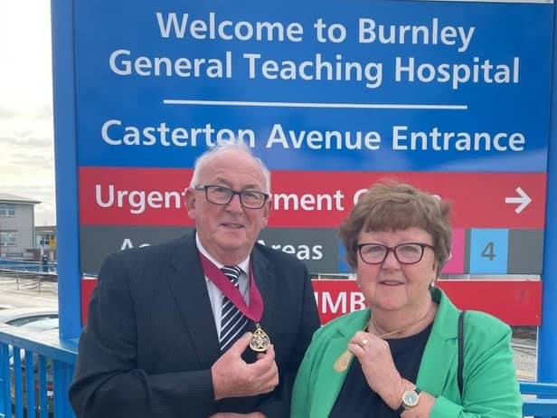 Former civic head of Burnley Coun. Anne Kelly and her husband John raised £22,000 during her year as Mayor in 2019