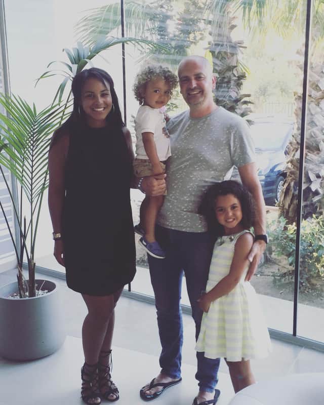 Stephen Robinson with his wife Joanna and their children