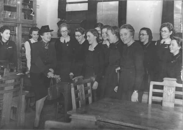 Dame Sybil Thorndyke visits Burnley Girls' High School (1941). Credit: Lancashire County Council