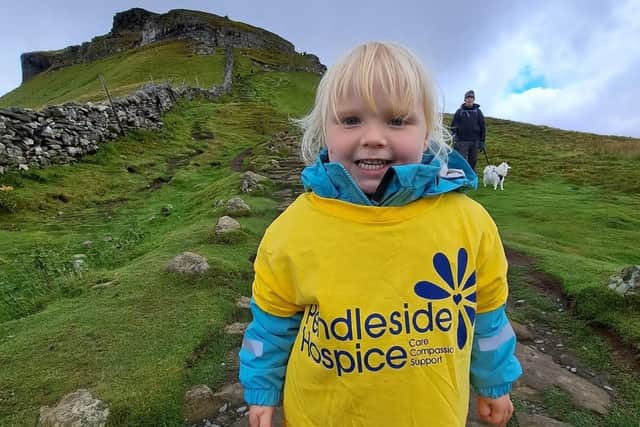 Lily Barlow has conquered the Yorkshire Three Peaks at the age of three