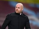 BURNLEY, ENGLAND - NOVEMBER 23: Sean Dyche, Manager of Burnley looks on prior to the Premier League match between Burnley and Crystal Palace at Turf Moor.