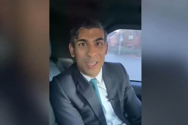 Rishi Sunak has apologised for failing to wear a seatbelt as he filmed a social media clip in the back of a moving car in Blackpool