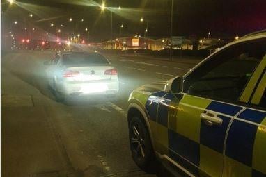 This car stopped in Preston due to "very poor driving".
A police spokesman said: "The standard of driving may have been due to the driver not having a current valid licence or the cannabis and cocaine indicated on a drug wipe?
"Oh and they weren't insured."
The car was seized and the driver arrested.