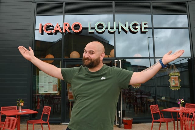 BURNLEY EXPRESS - 28-06-23  We take a look inside the newly opened Icaro Lounge, cafe bar, the first unit to open in Pioneer Place, Burnley town centre. General manager Scott Shaw.