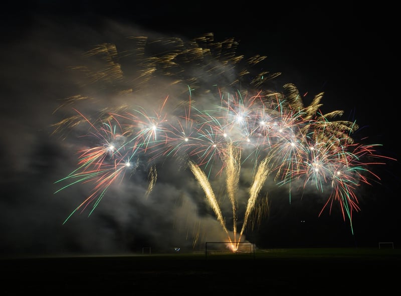 Firework display at Towneley Park bonfire and fireworks night. Photo: Kelvin Stuttard