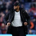 BURNLEY, ENGLAND - APRIL 02:  Vincent Kompany the manager of Burnley during the Premier League match between Burnley FC and Wolverhampton Wanderers at Turf Moor on April 02, 2024 in Burnley, England. (Photo by Alex Livesey/Getty Images)