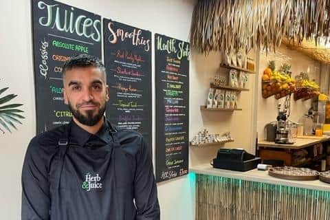 New business Herb & Juice, owned by Nasser Ashraf, has opened in Burnley's Standish Street