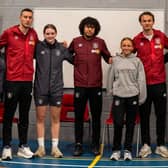 Premier League football stars from Burnley FC visited students at Nelson and Colne College