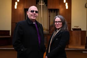 Pastor Mick Fleming and Pastor Emma Daggers in the worship room in the new Church on the Street premises. Photo: Kelvin Stuttard