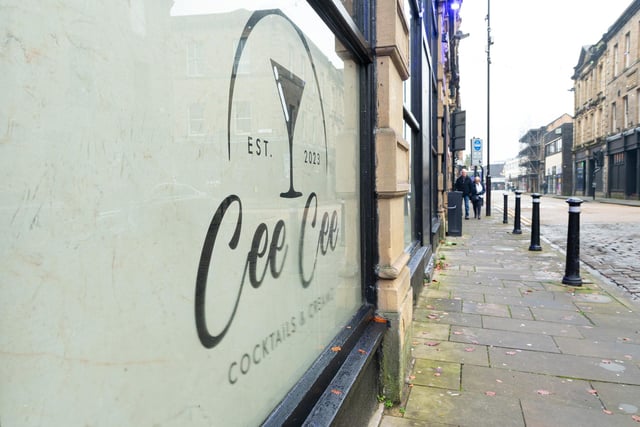Exterior of new bar Cee Cee Cocktails & Creamz on Hammerton Street, Burnley.