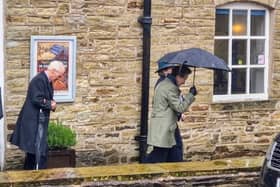 Princess Anne, the Princess Royal, leaving Helmshore Mills Textile Museum before heading to Trawden