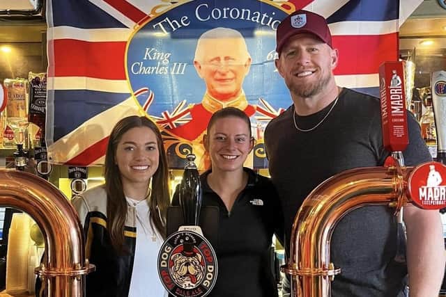 Kealia and JJ Watt with Royal Dyche owner Justine Bedford
