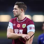 BURNLEY, ENGLAND - OCTOBER 31: James Tarkowski of Burnley looks on following the Premier League match between Burnley and Chelsea at Turf Moor on October 31, 2020 in Burnley, England.