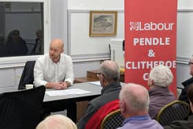 Labour candidate for new Pendle and Clitheroe constituency Jonathan Hinder meets the public