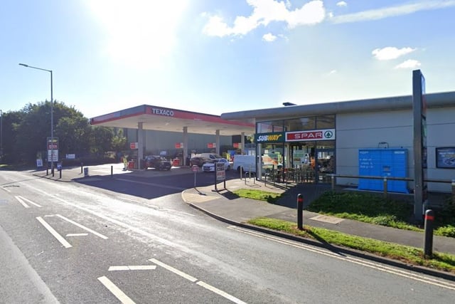 Rossendale Road service station petrol (£157.9p) diesel (£175.9p) photo taken 2021