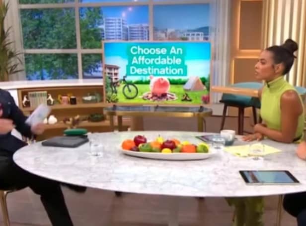 Dave Fishwick chats staycations with Vernon Kay and Rochelle Humes on ITV This Morning
