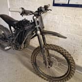 Police have seized an electric motorbike after it collided with officers in Clitheroe.