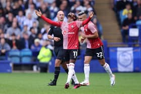 SHEFFIELD, ENGLAND - AUGUST 04: Nathan Tella celebrates following Southampton's first goal during the Sky Bet Championship match between Sheffield Wednesday and Southampton FC at Hillsborough on August 04, 2023 in Sheffield, England. (Photo by George Wood/Getty Images)