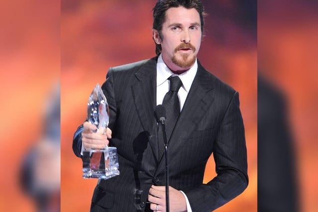LOS ANGELES, CA - JANUARY 07: Actor Christian Bale accepts multiple awards (Favorite On-Screen Match-Up, Action Movie, Cast and Superhero) for The Dark Knight during the 35th Annual People's Choice Awards held at the Shrine Auditorium on January 7, 2009 in Los Angeles, California. (Photo by Kevork Djansezian/Getty Images for PCA)
