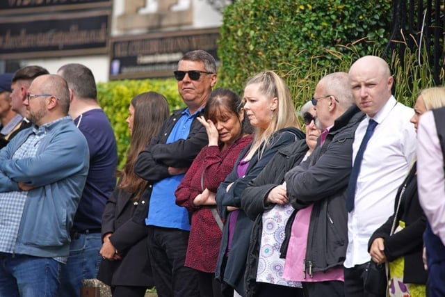 Following the service, Katie’s family followed her to Burnley Cemetery in Rossendale Road to lay her to rest. (Credit: PA/ Peter Byrne)(Credit: PA/ Peter Byrne)