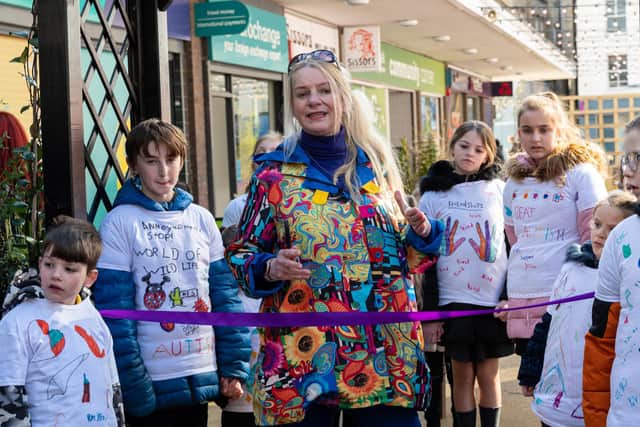 The official opening of the Sensory Walkway in Charter Walk Shopping Centre, Burnley. Photo: Kelvin Stuttard