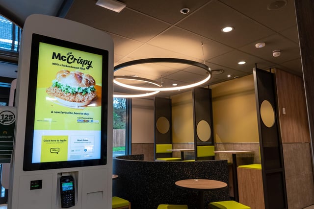 Screens to order food from inside the new McDonald's restaurant in Nelson. Photo: Kelvin Stuttard