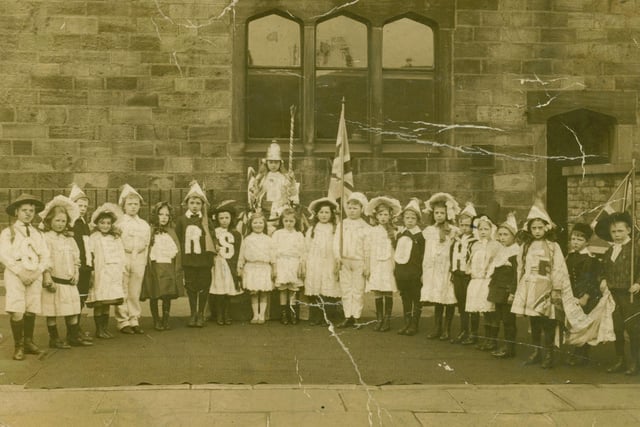 Coronation Celebrations at St. Peter's School, Burnley (1910). Credit: LCC