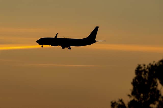 A plane coming in to land. Credit: Peter Byrne/PA Wire