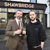 Carlo (right)  secured Shawbridge’s premises licence with help from the leisure and licensing team at Lancashire-based law firm Harrison Drury solicitors. Partner Malcolm Ireland, head of the leisure and licensing team, is pictured with him here