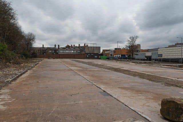 The old multi-storey car park site in Nelson where a new McDonalds is planned for.