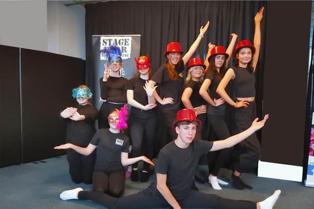 Some of the young performers from Stage Door Youth Theatre in Colne