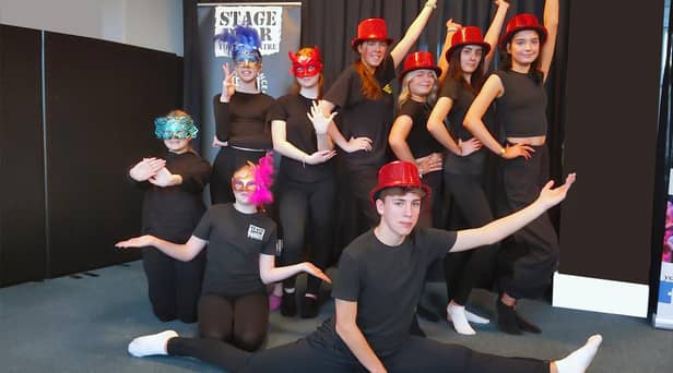 Some of the young performers from Stage Door Youth Theatre in Colne
