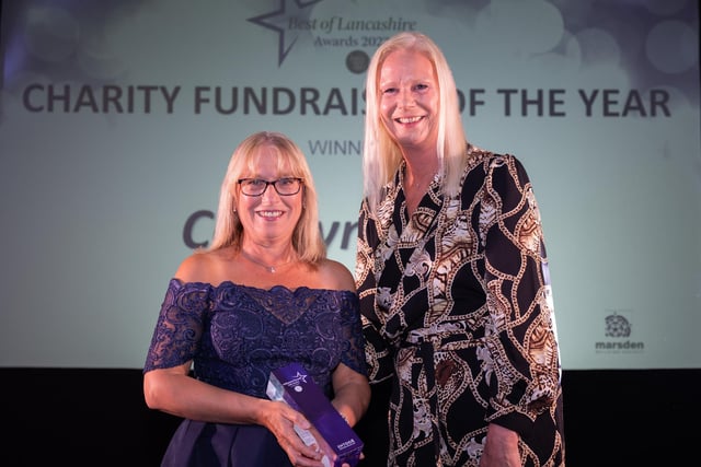 Charity Fundraiser of the Year winner Carolyn Cross (left)