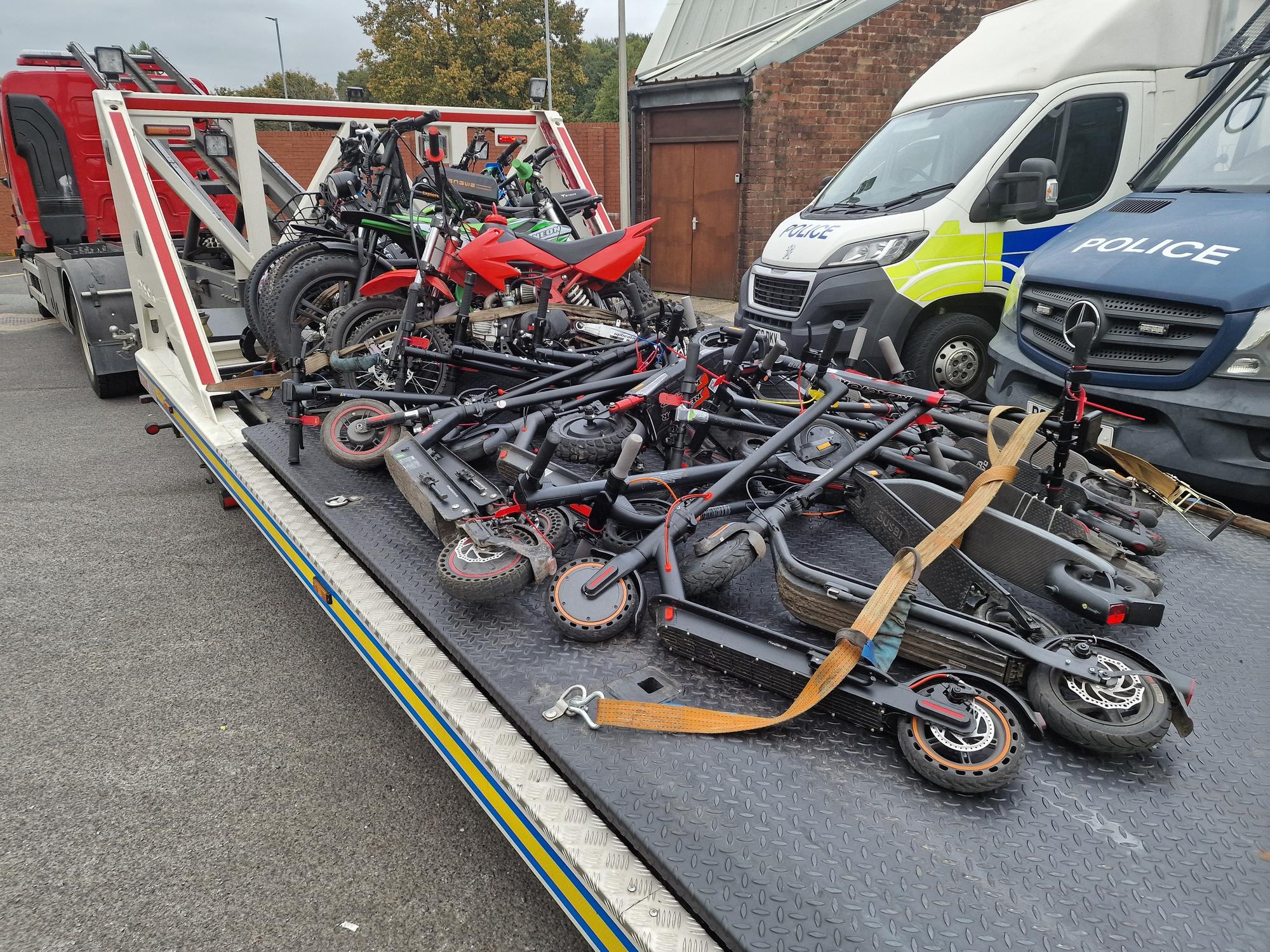 Police seize 24 illegal off-road bikes, e-bikes and e-scooters in ...