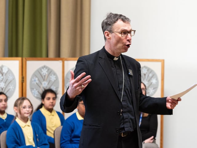 The former Bishop of Burnley Philip North speaks at the unveiling of his successor. Photo: Kelvin Lister-Stuttard