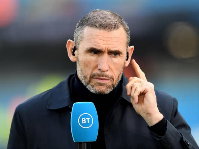 MANCHESTER, ENGLAND - APRIL 26: Former Arsenal player Martin Keown looks on prior to the Premier League match between Manchester City and Arsenal FC at Etihad Stadium on April 26, 2023 in Manchester, England. (Photo by David Price/Arsenal FC via Getty Images)