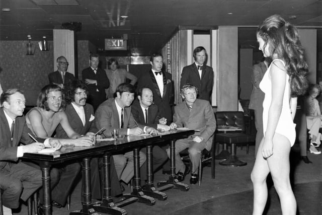 Judges were Mr Mel Scholes (former British high diving champion and former Tokyo Olympics finalist), Mr K. Betts (manager of Safeways), Mr D. K. Hall (editor of the Burnley Express), Mr. D. Taylor (editor of the Evening Star) and "Ugly" Ray Teret (DJ, formerly with Radio Caroline).