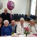 Josie Fawcett (third from left) celebrates her 90th birthday at Bolton by Bowland Tuesday club