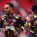 MANCHESTER, ENGLAND - APRIL 27: Vitinho of Burnley warms up prior to the Premier League match between Manchester United and Burnley FC at Old Trafford on April 27, 2024 in Manchester, England. (Photo by Gareth Copley/Getty Images)