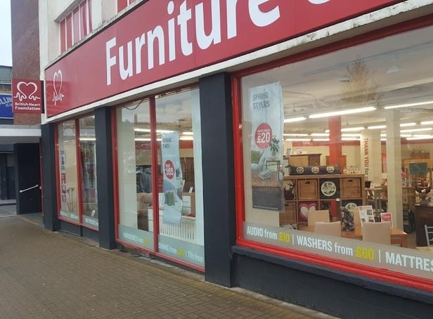 The BHF shop in Burnley