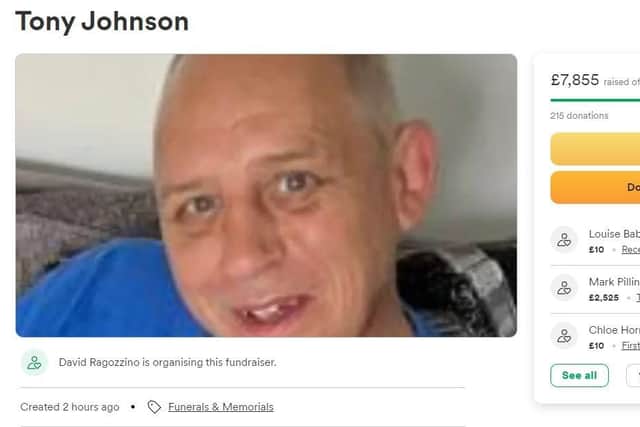 A GoFundMe page later set up in Mr Johnson’s memory by David Ragozzino following the news of his death (Credit: GoFundMe)