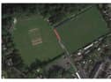 An aerial view of the Arbories Memorial sports ground where many local fixtures are played