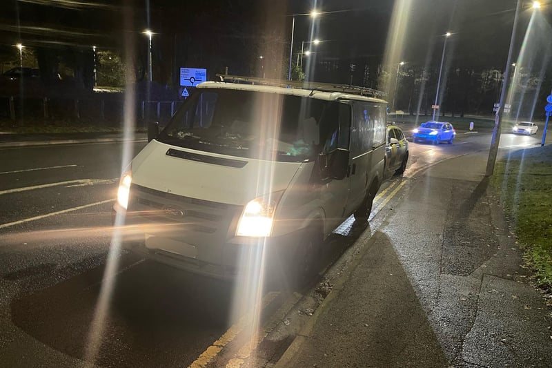 This van was stopped in Eastway, Preston, and officers found a strong smell of cannabis coming from the vehicle. 
The driver failed a roadside drug test and was arrested.