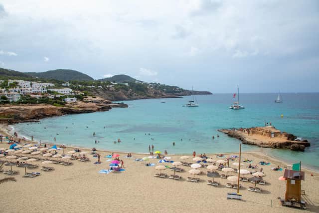 Sandy toes and snorkelling fun at picturesque Cala Tarida beach